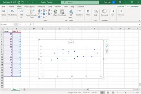 Mengaktifkan Scatter Chart dengan Interop di Excel