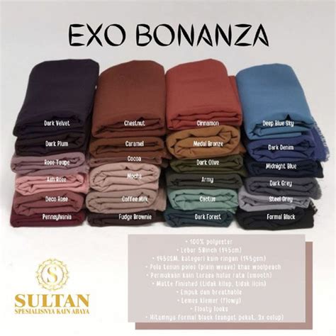 EXO BONANZA: KAIN ABAYA BERKUALITAS TINGGI DENGAN HANDFEEL YANG KONSISTEN