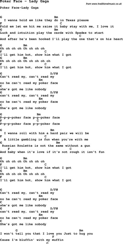 Lady Gaga – Poker Face Lyrics: Menyembunyikan Rasa