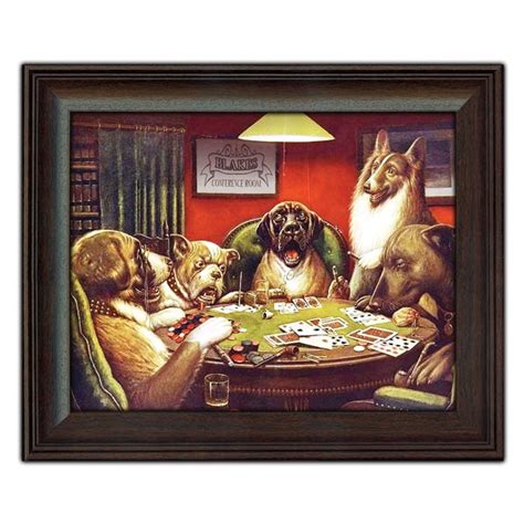 Opsi Canvas Print untuk Lukisan “Dogs Playing Poker