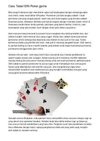 IDN Poker Terpercaya dan Terbaik: MAUPOKER