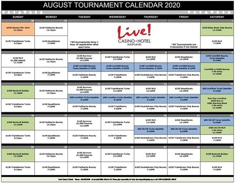 Tournament Coming Tournaments – August 2024