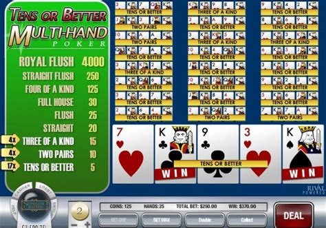 multi line video poker