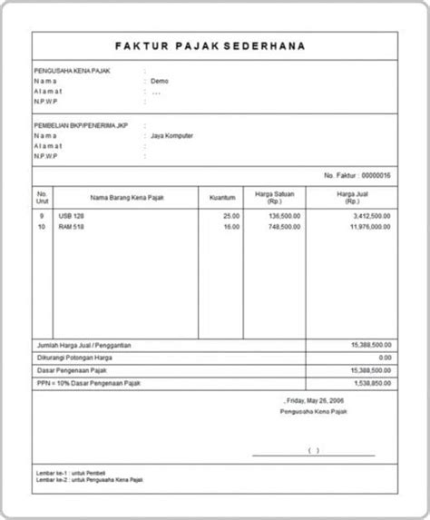 Laporan SPT Masa PPN dan SSPCP Lembar Ke-3a