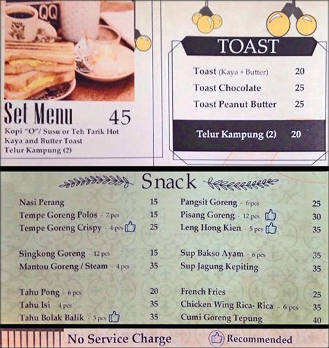 QQ Kopitiam: Menu Terbaru, Jam Buka, dan Fasilitas