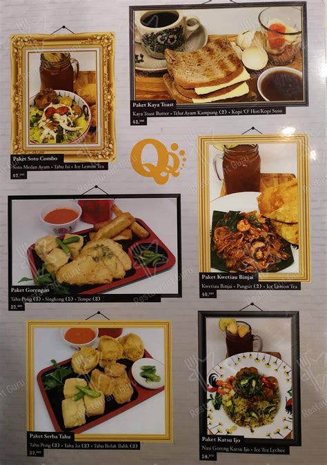 QQ Kopitiam, Mall Kelapa Gading: Menu dan Harga yang Menggoda