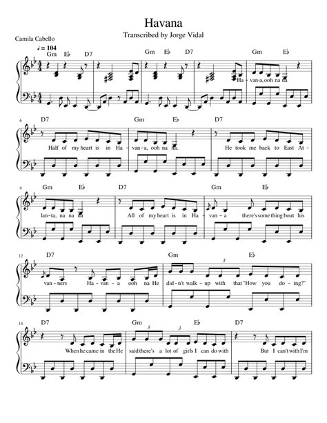 Mengunduh Sheet Music Havana dengan Mudah menggunakan PianoConvert