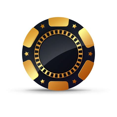 gold poker chip vector